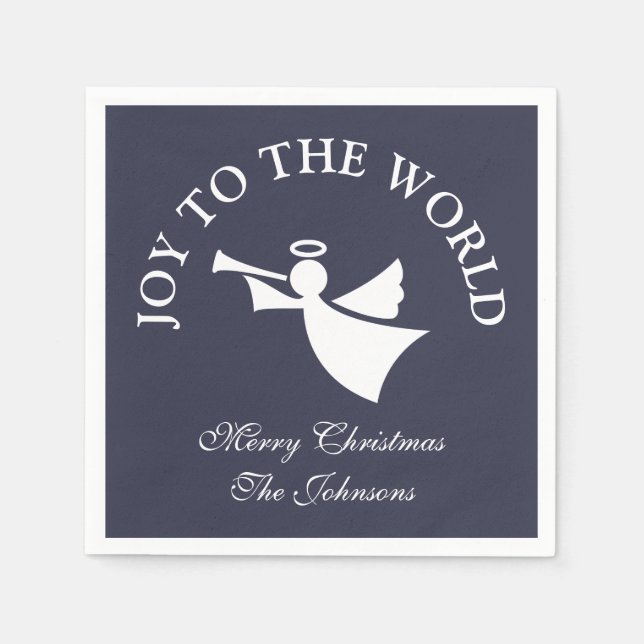 pappra nakpins för personligens julängel pappersservett (Framsidan)