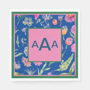 PAPPRA NAPKINER ANPASSNINGSBAR MONOGRAM-FLÖDEN PAPPERSSERVETT