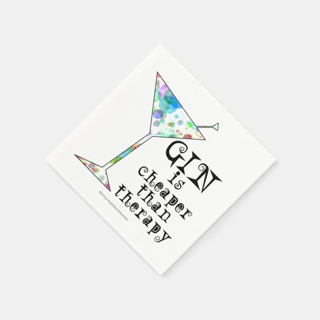 PAPPRA NAPKINER - GIN ÄR KÄNSLIGHET ÄN TERAPI PAPPERSSERVETT (Hörn)