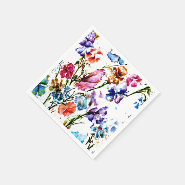 Pappra NAPKINER OCH BLOMMOR Pappersservett (Hörn)