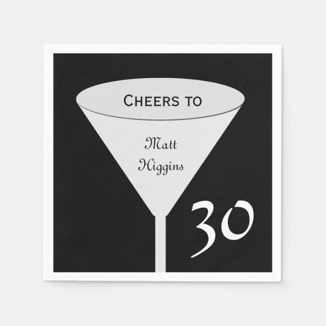 Pappra Napkins 30års födelsedag Party Pappersservett (Framsidan)