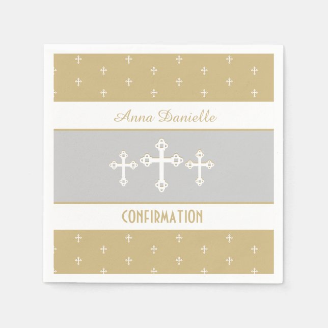 Pappra Napkins baserade, kristna bekräftelser Pappersservett (Framsidan)