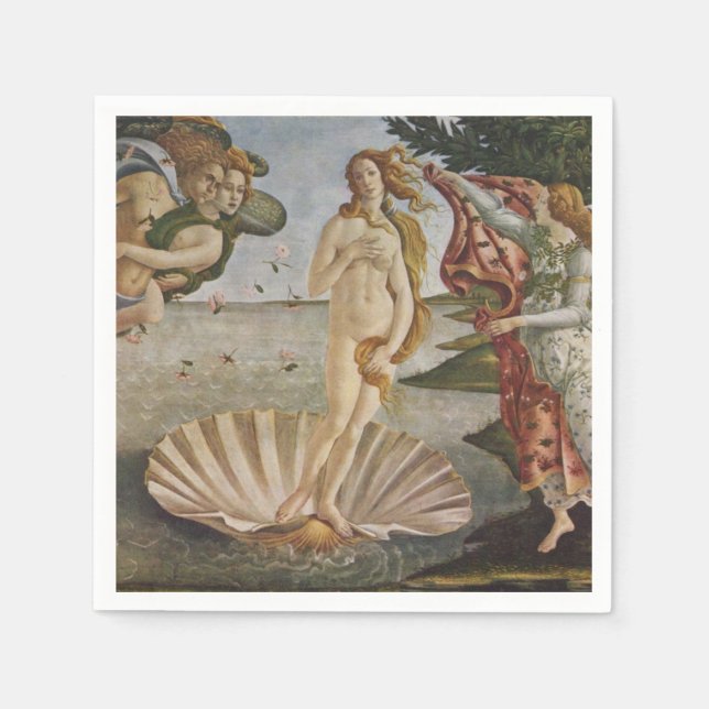 Pappra Napkins Birth of Venus Sandro Botticelli Pappersservett (Framsidan)