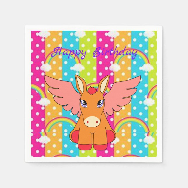 Pappra Napkins Birthday Pappersservett (Framsidan)