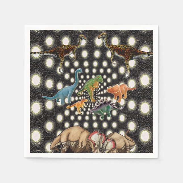 Pappra Napkins Dinosaur Pappersservett (Framsidan)