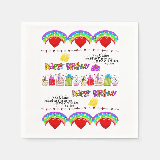 Pappra Napkins Glad Alla hjärtans dag Grattis på f Pappersservett (Framsidan)