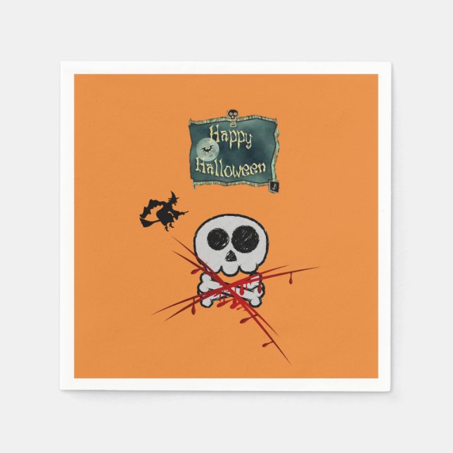 Pappra Napkins Halloween Pappersservett (Framsidan)