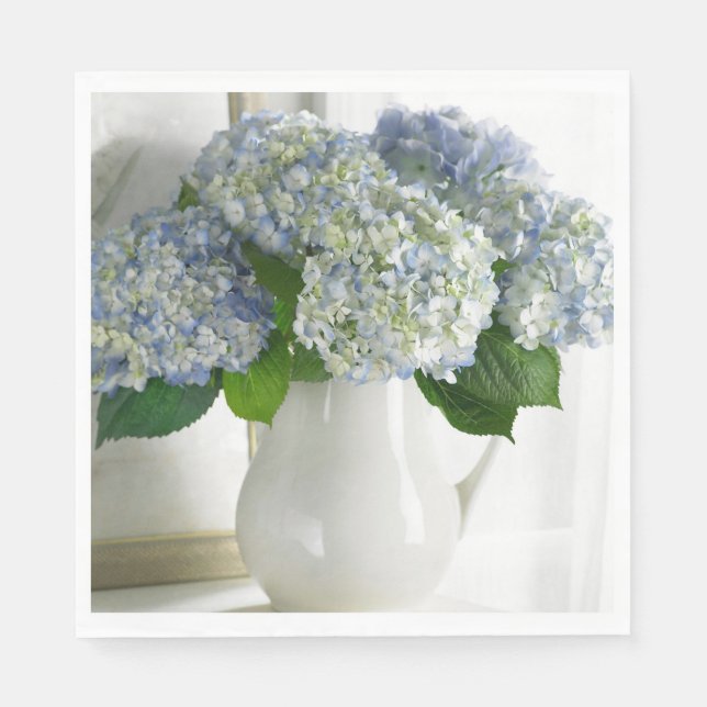 Pappra Napkins-Hydrangeas Pappersservett (Framsidan)