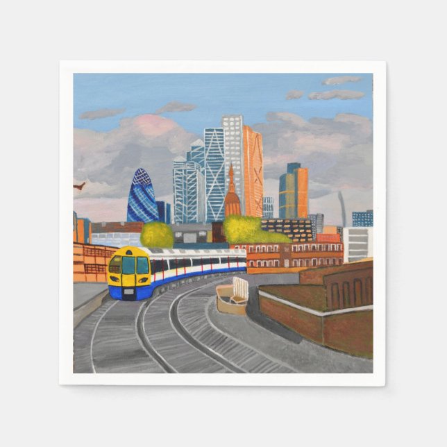 Pappra Napkins i London Overground Pappersservett (Framsidan)