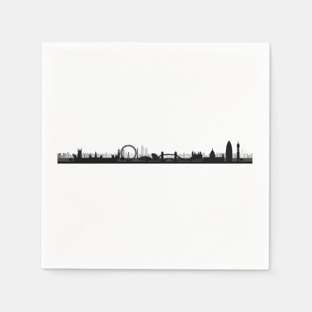 Pappra Napkins i London Skyline ThLED Party Pappersservett (Framsidan)
