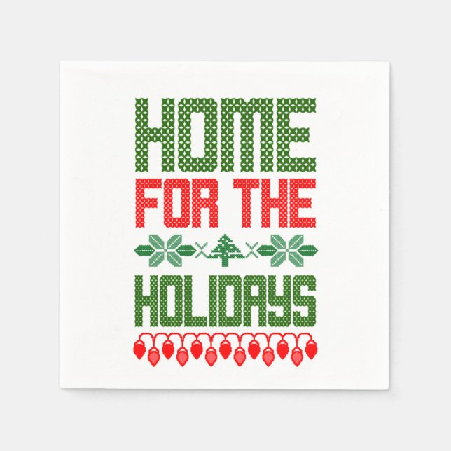 Pappra Napkins julhus för Helgdagarna Pappersservett (Framsidan)