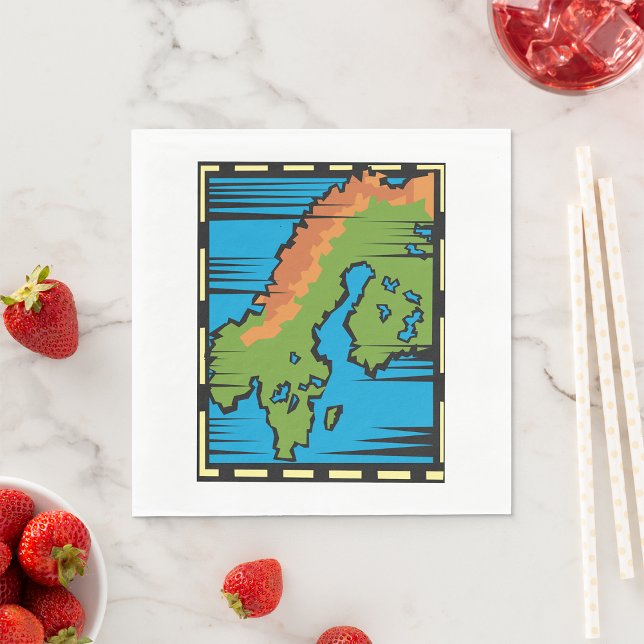 Pappra Napkins land Karta Pappersservett (Skapare uppladdad)