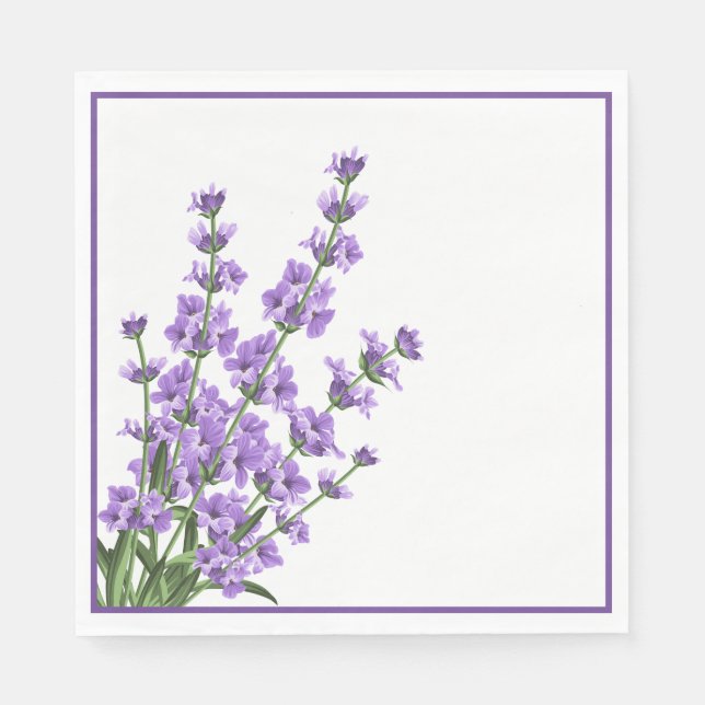 Pappra Napkins-Lavender Napkins Pappersservett (Framsidan)