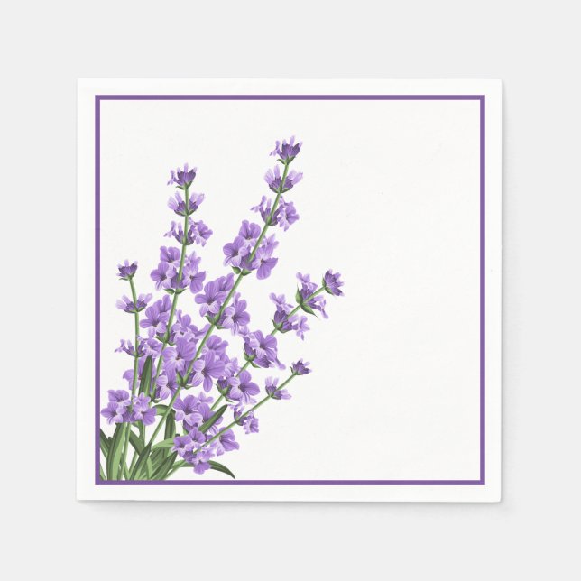 Pappra Napkins-Lavender Pappersservett (Framsidan)