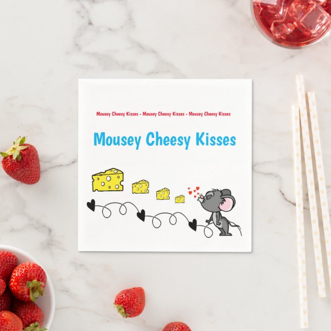 Pappra Napkins, Mousey Cheesy Kisses Pappersservett (Insitu)