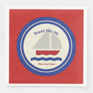 Pappra Napkins Nautisk patriotisk Napkins Pappersservett