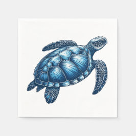 Pappra Napkins Sea Turtle Nautical Napkins Pappersservett