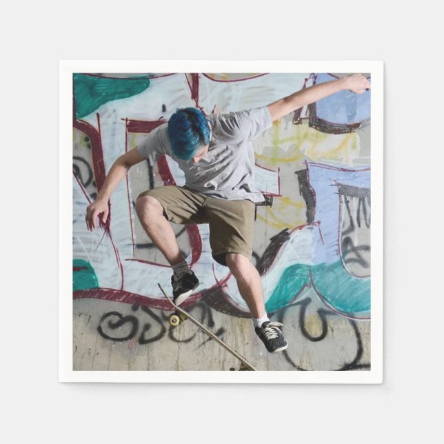 Pappra Napkins Skateboard Pappersservett (Framsidan)