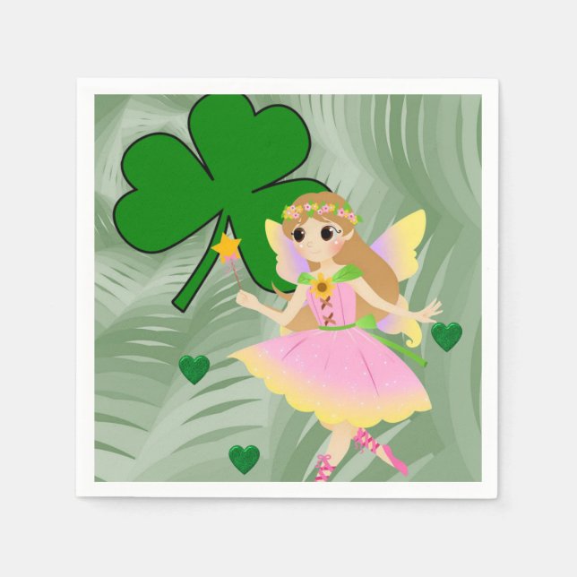 Pappra Napkins St. Patrick Day Fairy Pappersservett (Framsidan)