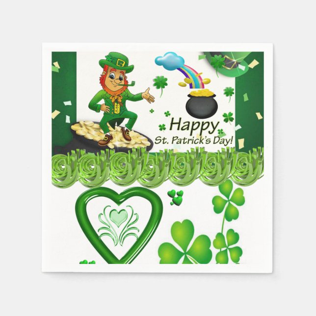 Pappra Napkins St. Patrick's Day Pappersservett (Framsidan)