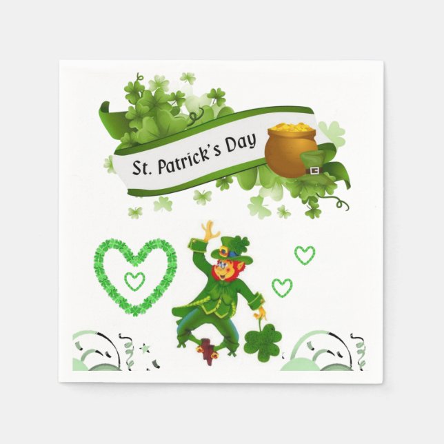 Pappra Napkins St. Patrick's Day Pappersservett (Framsidan)