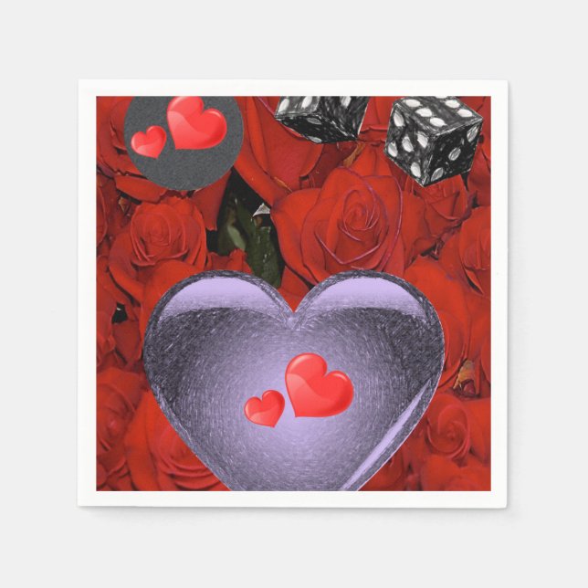 Pappra Napkins Valentindagen Pappersservett (Framsidan)