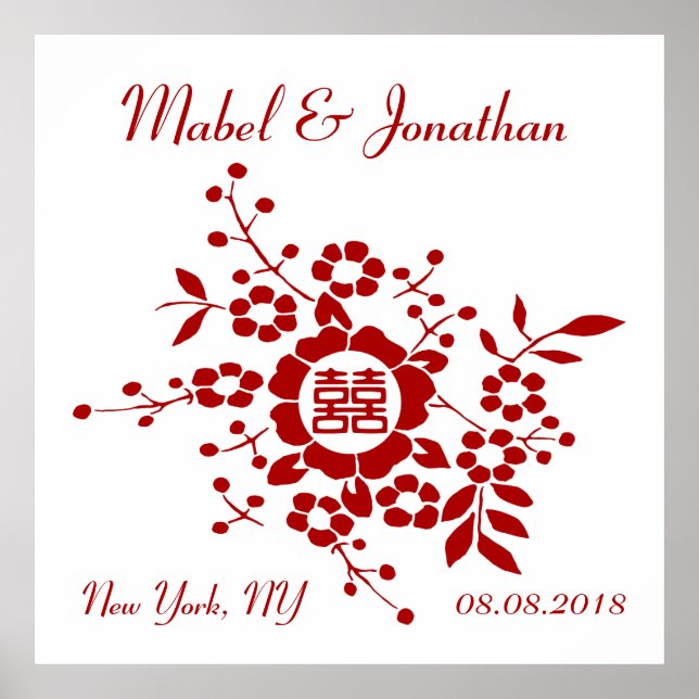 Pappra nedskärningar i blommigt - lycka i vit Dubb Poster (Framsidan)