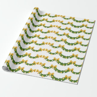 Pappra  om julklappning i guld Bows och Boughs Presentpapper