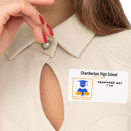 Pappra Orangen Namn bricka vid högskolans återföre Fraktsedel