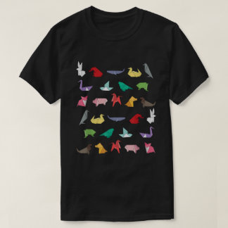 Pappra Origami-djur för Origami Älskare japanska T Shirt