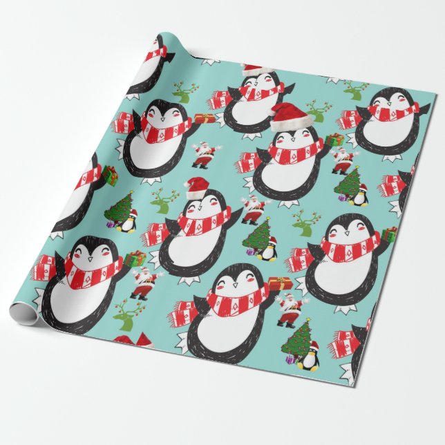 Pappra Penguin Presentpapper (Utrullad)