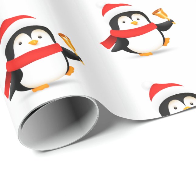 Pappra Penguin Presentpapper (Rullad Hörn)