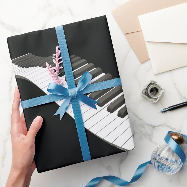 Pappra  Piano Nycklar Wrapping Presentpapper (Skapare uppladdad)