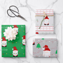 Pappra plattan i Lakan, 3 av Santa Gnome Wrapping,