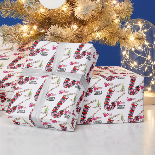 Pappra Polkagrisar Kattkött Presentpapper (Helgdagar)