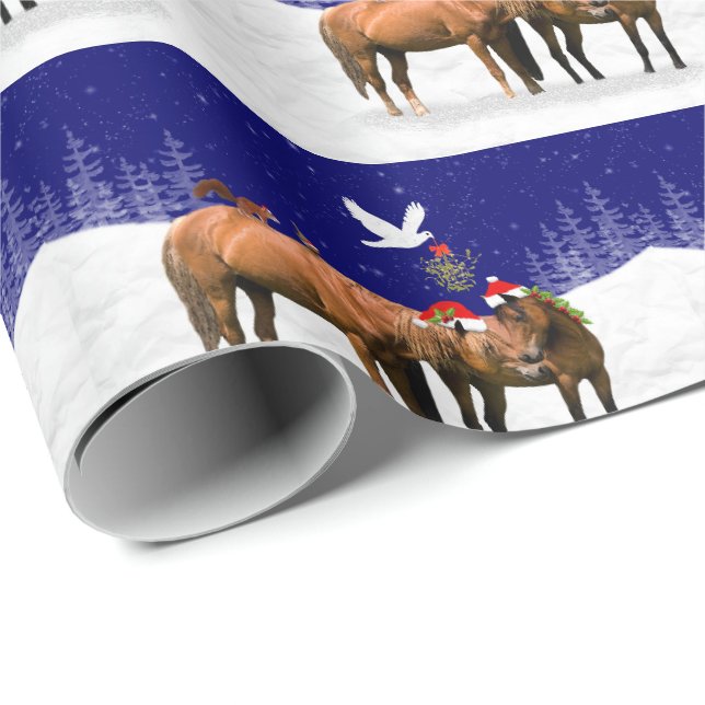 Pappra  Pony jul Party Wrapping Presentpapper (Rullad Hörn)