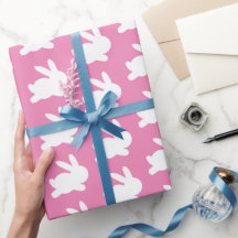 pappra presenter för rosa och vit kanin påsk