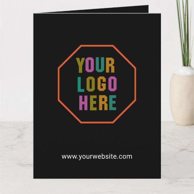 Pappra presentsäckar med anpassningsbarnas logotyp kort (Framsida)