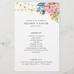 Pappra programmet Garden Party, Flowers & Ljus Flygblad