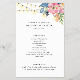 Pappra programmet Garden Party, Flowers & Ljus Flygblad