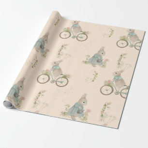 Pappra radbrytning av kanin shabby chic Vår Presentpapper