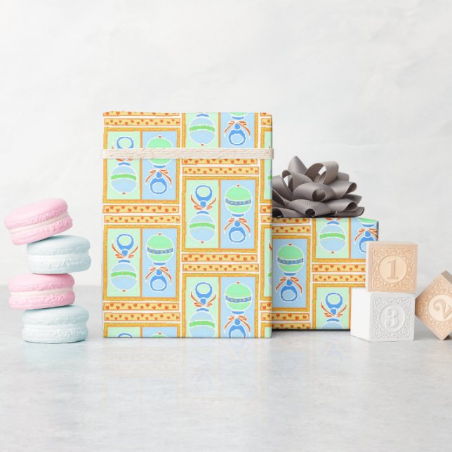 Pappra radbyte för baby presentpapper (Baby Shower)