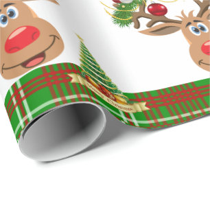 Pappra renar för julafton presentpapper