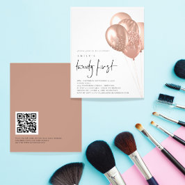 PAPPRA Ro Guld-ballonger QR-kod 21:a Party Flygblad