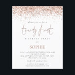 PAPPRA Ro Guld Glitter 20 första Party Inbjudan Flygblad<br><div class="desc">PAPPRA Ro Guld Glitter 20:e partens inbjudan. Ett PAPPERT alternativ (inte kort) med underbart värde utan ENVELOPES på mindre storlek 4, 5 x 5, 6 tum och på budgetpris. (A6-standardkuvert är närmast storleka att passa). Gräns i ro guld ligger överst på båda sidor och tjugoförst i ett handskript i stil....</div>