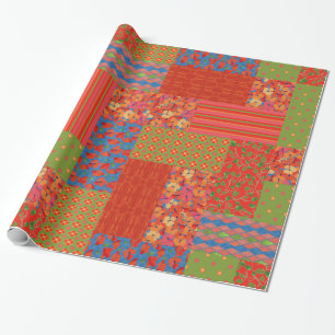 Pappra rödpapies Faux-lappsverk Presentpapper