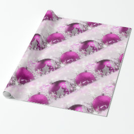 Pappra rödviolett och Silver julklappning Presentpapper