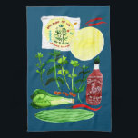 Pappra rolls Recipe Watercolor för vietnamesiska R Kökshandduk<br><div class="desc">Det här är en av mina favoriter måltider att förbereda,  så jag målade upp receptet åt er! Anpassa med egen text eller lämna av den. Sök efter fler matchande artiklar i butiken!</div>