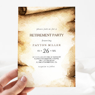 Pappra Rullan Rustic Land Pension Party Inbjudningar