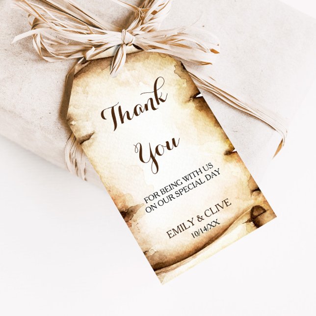 Pappra Rullan Rustic Land Tack Presentetikett (Skapare uppladdad)